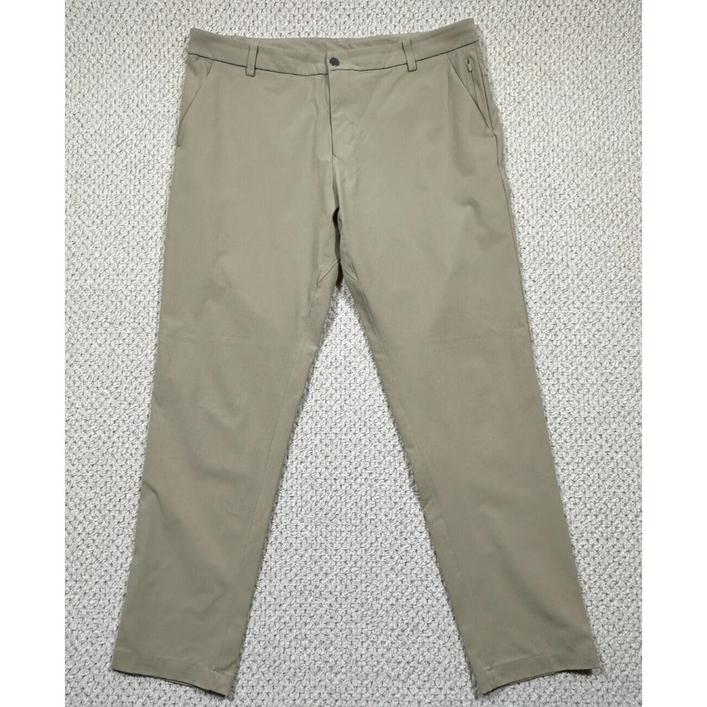Lululemon Pants Mens 38 Khaki Tan Commission Classic Fit Warpstreme Performance